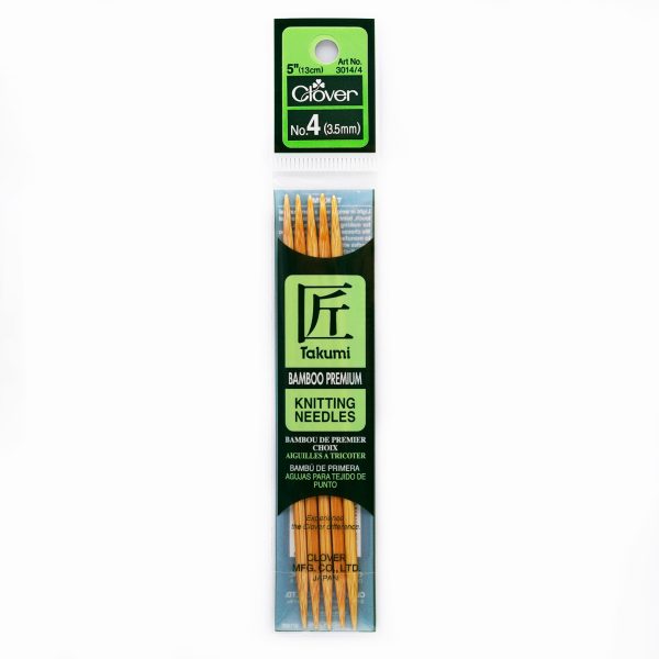 Takumi Bamboo Knitting Needles Double Pointed (5 ) No. 4 Hot on Sale - Image 2