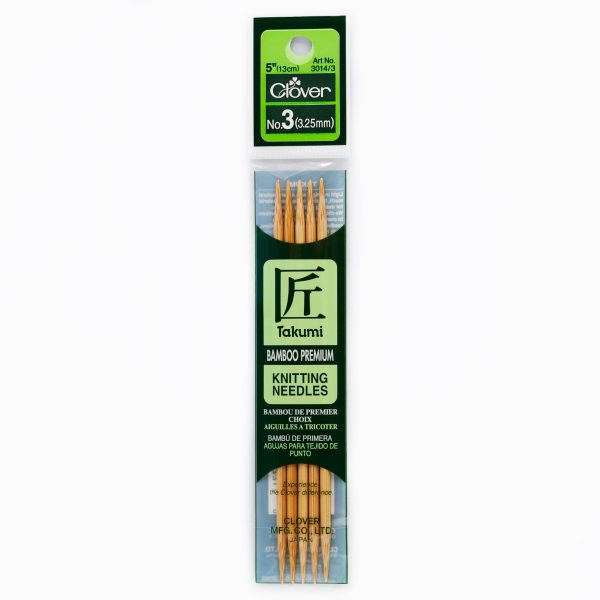 Takumi Bamboo Knitting Needles Double Pointed (5 ) No. 3 on Sale