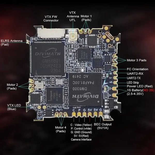 HDZero AIO5 Flight Controller  5 in1 Build in SPI ELRS Receiver Sale - Image 2